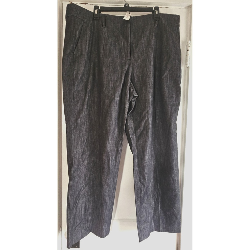 NWT Talbots Womens Plus 18W Southampton Pant Straight Leg Full Length black